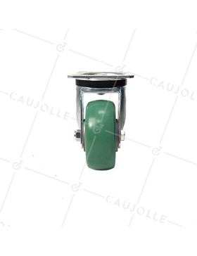 ROULETTE PIVOTANTE EN POLYURÉTHANE ÉLASTIQUE DIAMÈTRE 125 MM CHARGE 400KG - S76V125P