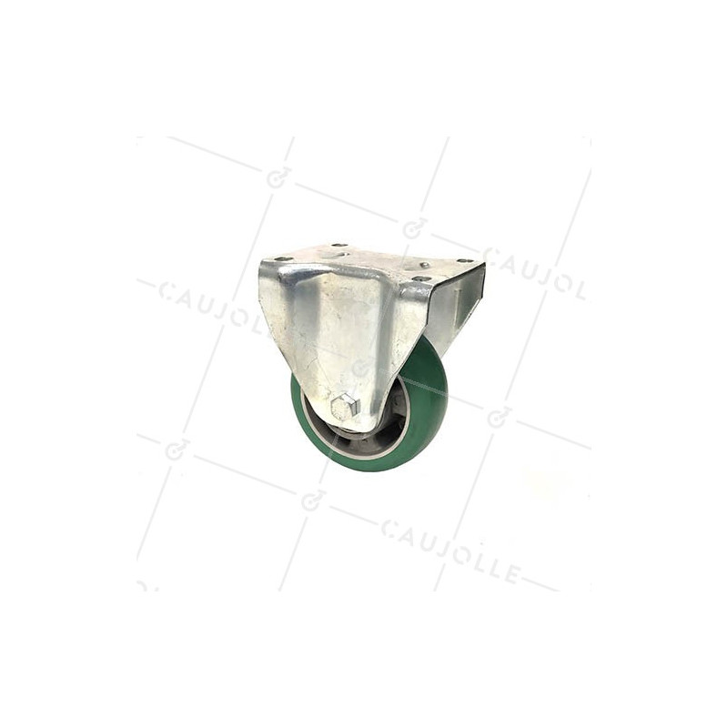 ROULETTE FIXE EN POLYURÉTHANE ÉLASTIQUE DIAMÈTRE 125 MM CHARGE 400KG - S77V125