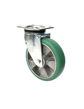 ROULETTE PIVOTANTE EN POLYURÉTHANE ÉLASTIQUE DIAMÈTRE 200MM CHARGE 500KG - S76V200P