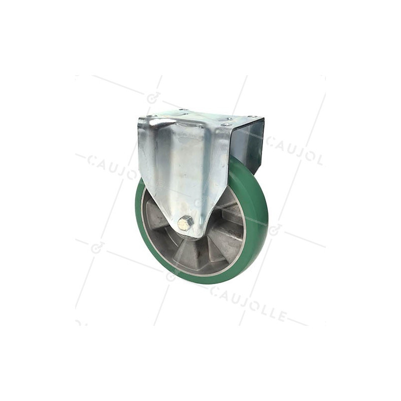 ROULETTE FIXE EN POLYURÉTHANE ÉLASTIQUE DIAMÈTRE 200MM CHARGE 500KG - S76V200F