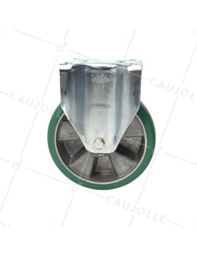 ROULETTE FIXE EN POLYURÉTHANE ÉLASTIQUE DIAMÈTRE 200MM CHARGE 500KG - S76V200F