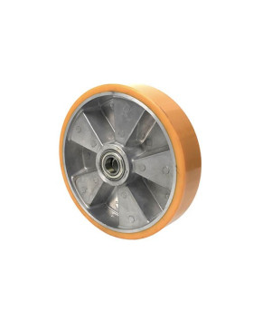 Roue polyuréthane industrielle diamètre 250 mm axe 25 mm