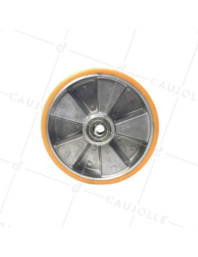 Roue polyuréthane industrielle diamètre 250 mm axe 25 mm