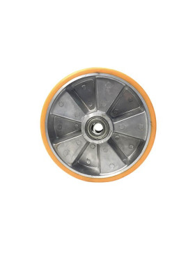 Roue polyuréthane industrielle diamètre 250 mm axe 25 mm