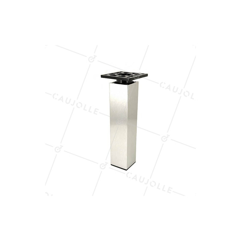 Pied en aluminium brossée d'hauteur 160 mm