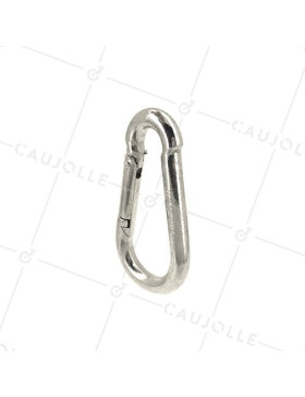 MOSQUETÓN DE ACERO ANCHO DE LA ABERTURA 10 MM, LONGITUD 80 MM, CARGA 75 KG - M6 • Caujolle