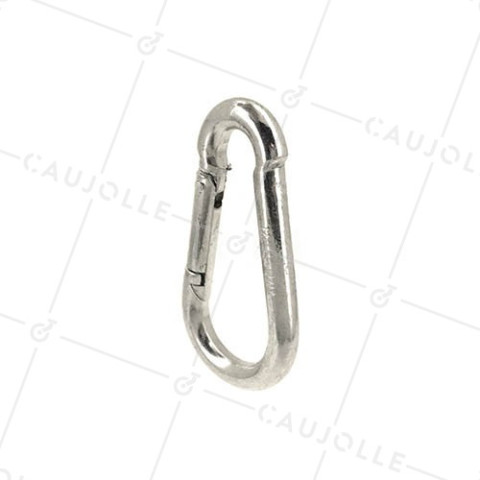 MOSQUETÓN DE ACERO ANCHO DE LA ABERTURA 10 MM, LONGITUD 80 MM, CARGA 75 KG - M6 • Caujolle