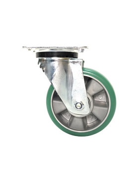 Roulette pivotante en polyuréthane élastique diamètre 160 mm 