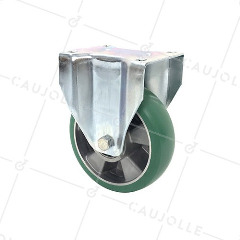 RUEDA FIJA DE POLIURETANO MUY ELÁSTICO PREMIUM CON 160 MM DE DIÁMETRO CARGA 500 KG - S77V160 • Caujolle