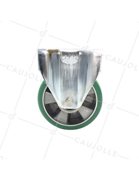 Roulette fixe en polyuréthane élastique diamètre 160 mm 