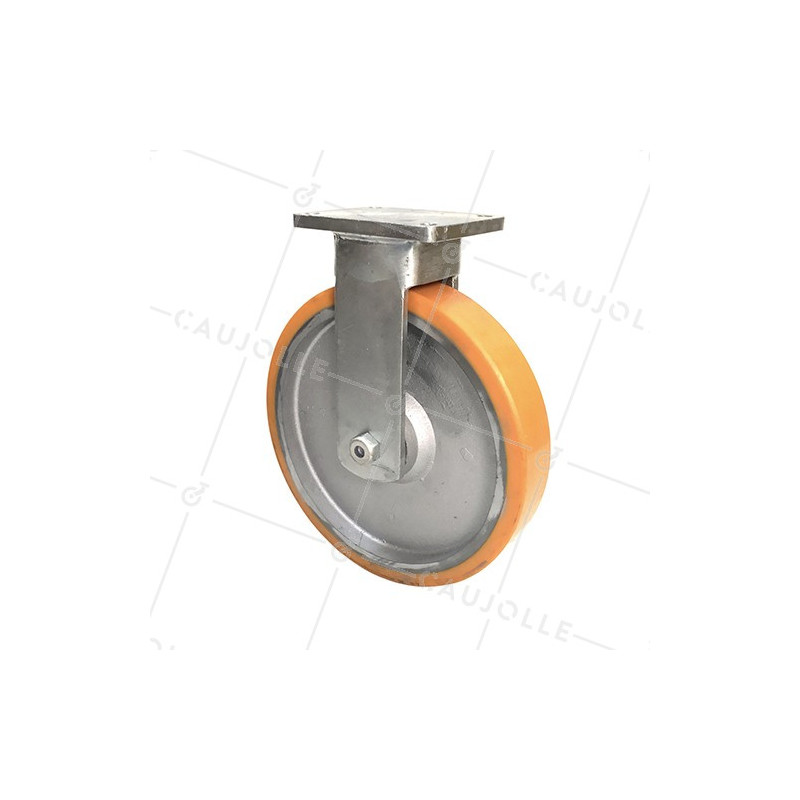 RUEDA INDUSTRIAL FIJA DE MANUTENCIÓN DE HIERRO FUNDIDO Y POLIURETANO DIÁMETRO 400 MM CARGA 2500 KG - STEC400FIXE