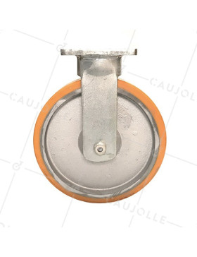 RUEDA INDUSTRIAL FIJA DE MANUTENCIÓN DE HIERRO FUNDIDO Y POLIURETANO DIÁMETRO 400 MM CARGA 2500 KG - STEC400FIXE