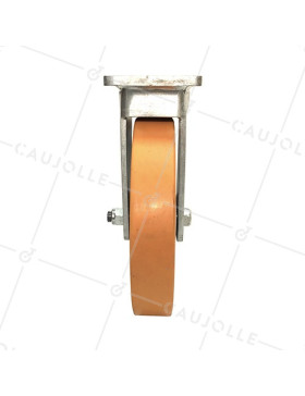 RUEDA INDUSTRIAL FIJA DE MANUTENCIÓN DE HIERRO FUNDIDO Y POLIURETANO DIÁMETRO 400 MM CARGA 2500 KG - STEC400FIXE