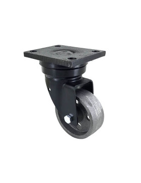 RUEDA INDUSTRIAL VINTAGE DE HIERRO FUNDIDO GIRATORIA CARGA 200 KG FIJA DIÁMETRO 80 MM - INDUSTYL80P