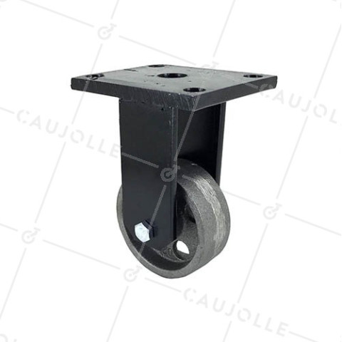 RUEDA INDUSTRIAL VINTAGE DE HIERRO FUNDIDO FIJA DIÁMETRO 80 MM CARGA 200 KG - INDUSTYL80F • Caujolle