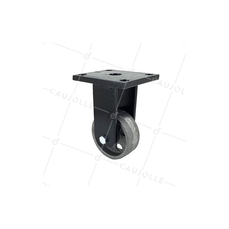 RUEDA INDUSTRIAL VINTAGE DE HIERRO FUNDIDO FIJA DIÁMETRO 80 MM CARGA 200 KG - INDUSTYL80F