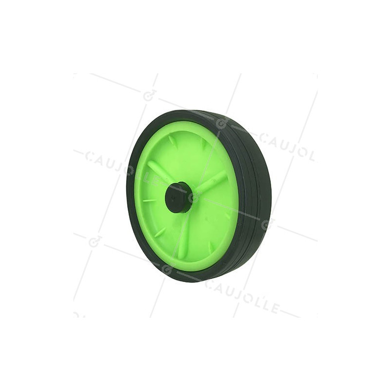 Roue de transat verte diamètre 200 mm axe 14 mm