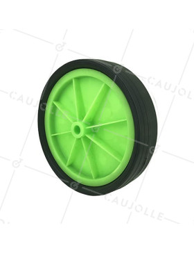 Roue de transat verte diamètre 200 mm axe 14 mm