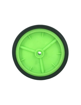 Roue de transat verte diamètre 200 mm axe 14 mm