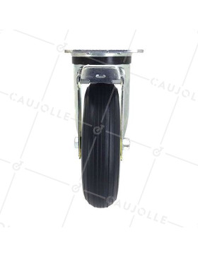 ROULETTE INCREVABLE PIVOTANTE À FREIN DIAMÈTRE 200 MM