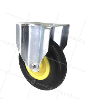 RUEDA IMPINCHABLE FLEXIBLE FIJA PARA GRAVA CON 200 MM DE DIÁMETRO CARGA 50 KG • Caujolle