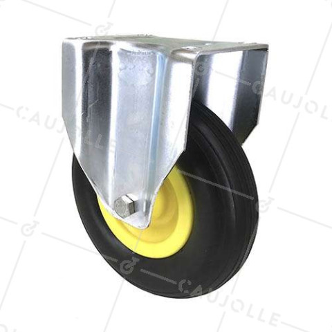 RUEDA IMPINCHABLE FLEXIBLE FIJA PARA GRAVA CON 200 MM DE DIÁMETRO CARGA 50 KG • Caujolle