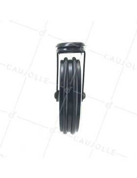 RUEDA DE DISEÑO DE ALUMINIO NEGRO PULIDO CON UN DIÁMETRO DE 125 MM CARGA 70 KG - BLACKSTYL 125O