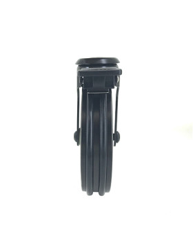 RUEDA DE DISEÑO DE ALUMINIO NEGRO PULIDO CON UN FRENO Y UN DIÁMETRO DE 125 MM CARGA 70 KG - BLACKSTYL 125OAF