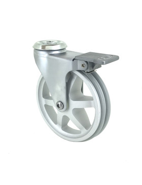 RUEDA DE DISEÑO DE ALUMINIO GRIS CON UN DIÁMETRO DE 125 MM CARGA 70 KG - ALUSTYL125OAF