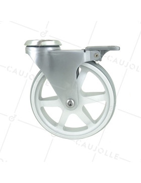 RUEDA DE DISEÑO DE ALUMINIO GRIS CON UN DIÁMETRO DE 125 MM CARGA 70 KG - ALUSTYL125OAF