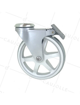 RUEDA DE DISEÑO DE ALUMINIO GRIS CON UN DIÁMETRO DE 125 MM CARGA 70 KG - ALUSTYL125OAF