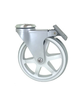 RUEDA DE DISEÑO DE ALUMINIO GRIS CON UN DIÁMETRO DE 125 MM CARGA 70 KG - ALUSTYL125OAF