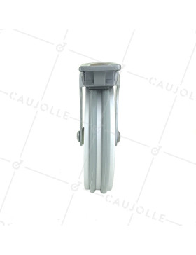 RUEDA DE DISEÑO DE ALUMINIO GRIS CON UN DIÁMETRO DE 125 MM CARGA 70 KG - ALUSTYL125OAF