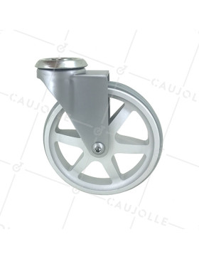 RUEDA DE DISEÑO DE ALUMINIO GRIS CON UN DIÁMETRO DE 125 MM CARGA 70 KG - ALUSTYL125O