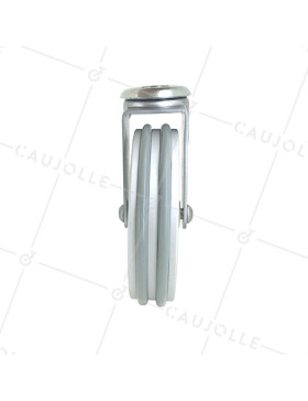 RUEDA DE DISEÑO DE ALUMINIO GRIS CON UN DIÁMETRO DE 125 MM CARGA 70 KG - ALUSTYL125O