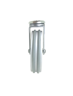 RUEDA DE DISEÑO DE ALUMINIO GRIS CON UN DIÁMETRO DE 125 MM CARGA 70 KG - ALUSTYL125O