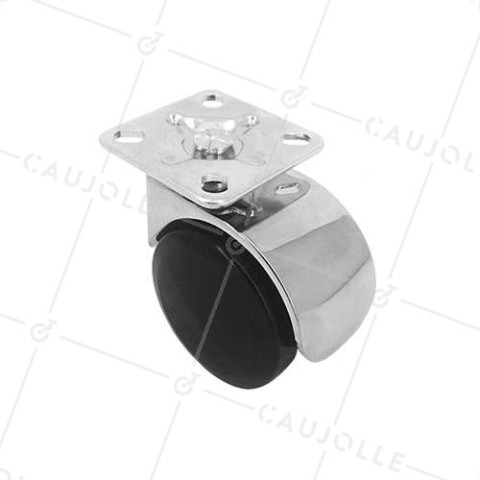 RUEDA DE SILLA DE DISEÑO CON PLACA CON UN DIÁMETRO DE 50 MM CARGA 50 KG- S49CH 50P • Caujolle