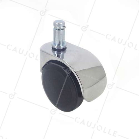 RUEDA DE SILLA DE DISEÑO QUE SE FIJA CON UN DIÁMETRO DE 50 MM CARGA 50 KG CON VARILLA LISA DE 11 MM - S49CH 50TL • Caujolle