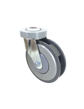 RUEDA PARA ESCALERAS MECÁNICAS DE CARRITOS DE NYLON DIÁMETRO 125 MM CARGA 80 KG - ESCALATOR 125 O