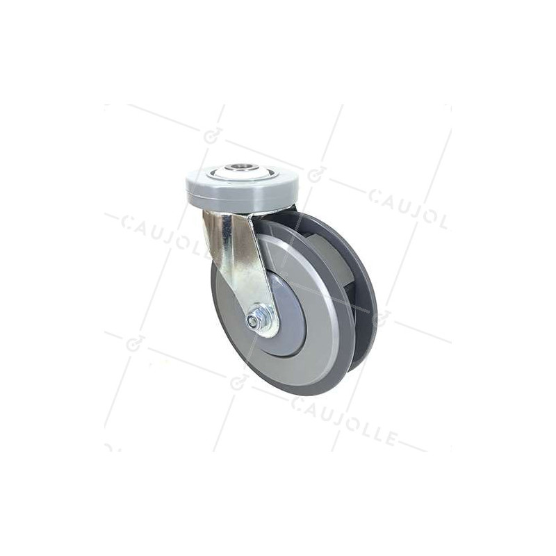 RUEDA PARA ESCALERAS MECÁNICAS DE CARRITOS DE NYLON DIÁMETRO 125 MM CARGA 80 KG - ESCALATOR 125 O