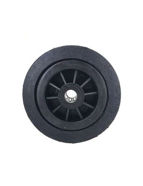 ROUE LARGE CAOUTCHOUC JANTE PLASTIQUE DIAMÈTRE 200 MM AXE 25 MM - S2750P200R25