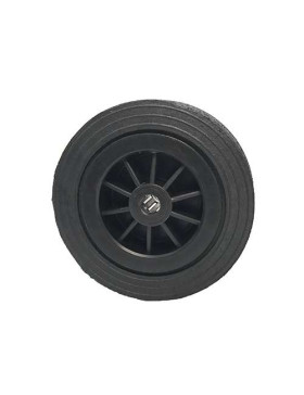 ROUE LARGE CAOUTCHOUC JANTE PLASTIQUE DIAMÈTRE 200 MM AXE 25 MM - S2750P200R25