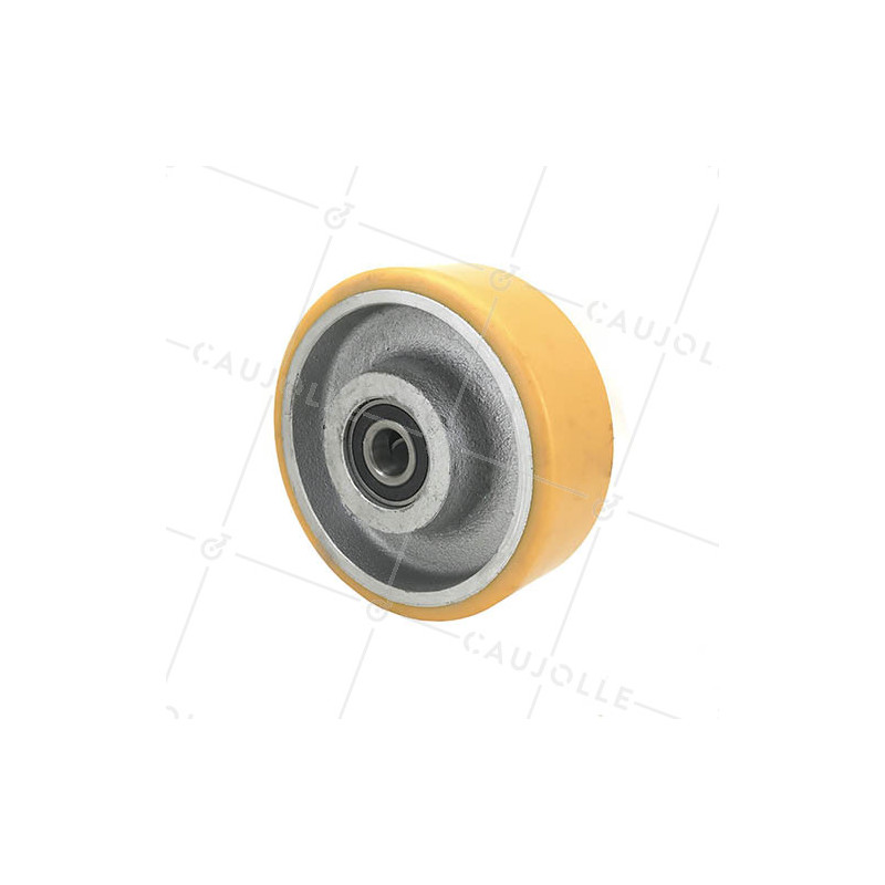 ROUE INDUSTRIELLE DE MANUTENTION EN FONTE ET POLYURÉTHANE CHARGE 2500 KG DIAMÈTRE 400 MM - SFPU100