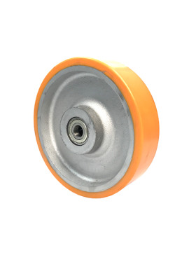 ROUE INDUSTRIELLE DE MANUTENTION EN FONTE ET POLYURÉTHANE CHARGE 2500 KG DIAMÈTRE 400 MM - SFPU100
