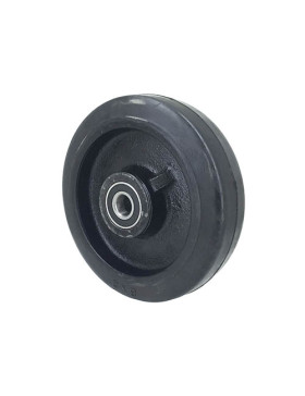 ROUE EN FONTE BANDAGE SOUPLE DIAMÈTRE 125MM AXE 20MM S2750F125/50