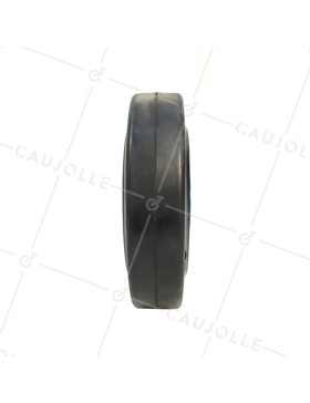ROUE EN FONTE BANDAGE SOUPLE DIAMÈTRE 125MM AXE 20MM S2750F125/50