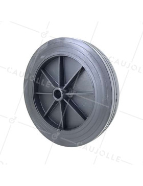 RUEDA DE MANIPULACIÓN DE PVC, DIÁMETRO DE 250 MM, CARGA DE 100 KG, EJE DE 20 MM - S2000PVCA20 • Caujolle