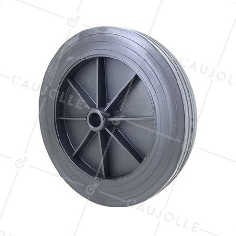 RUEDA DE MANIPULACIÓN DE PVC, DIÁMETRO DE 250 MM, CARGA DE 100 KG, EJE DE 20 MM - S2000PVCA20 • Caujolle