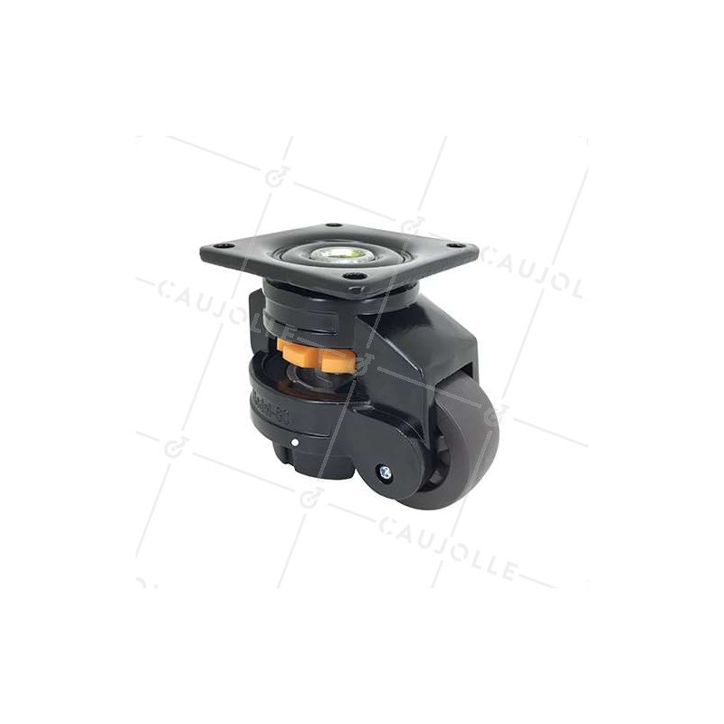 RUEDA GIRATORIA TRANSFORMABLE EN PIE FIJO ANTI VIBRACIONES DIÁMETRO 50 MM CARGA 250 KG - ESTABILIZADOR 50