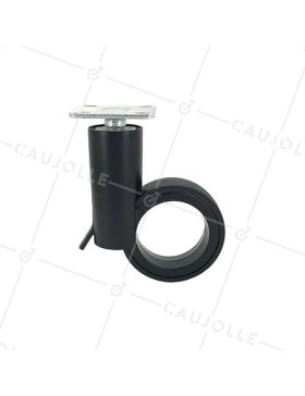 RUEDA FUTURISTA NEGRA CON PLATO CON UN DIÁMETRO DE 65 MM CARGA 50 KG - GRAVITY65PN